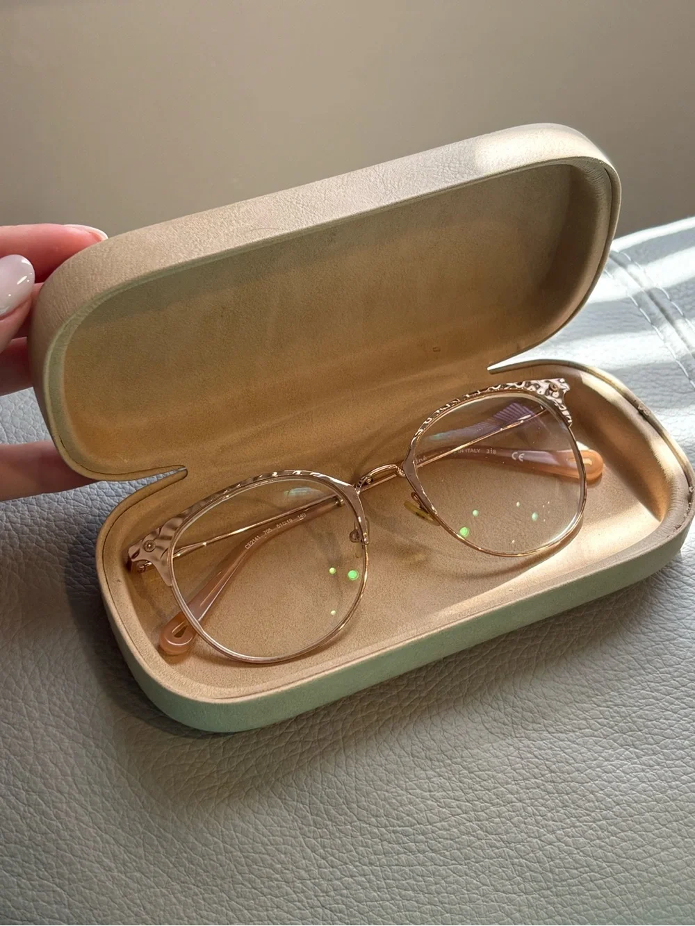 Women's Clear Rose Gold/Gold Round Frame Glasses